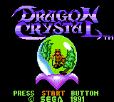 Dragon Crystal (USA, Europe) Title Screen